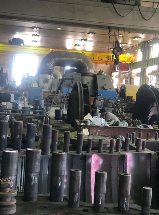 Turbine hall of a power station during a rehabilitation outage